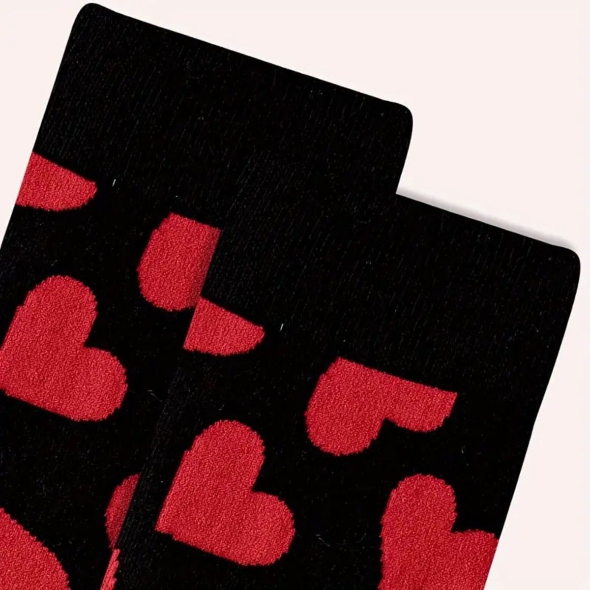 Red Heart Patterned Socks from the Sock Panda (Adult Large), RedHeartLg