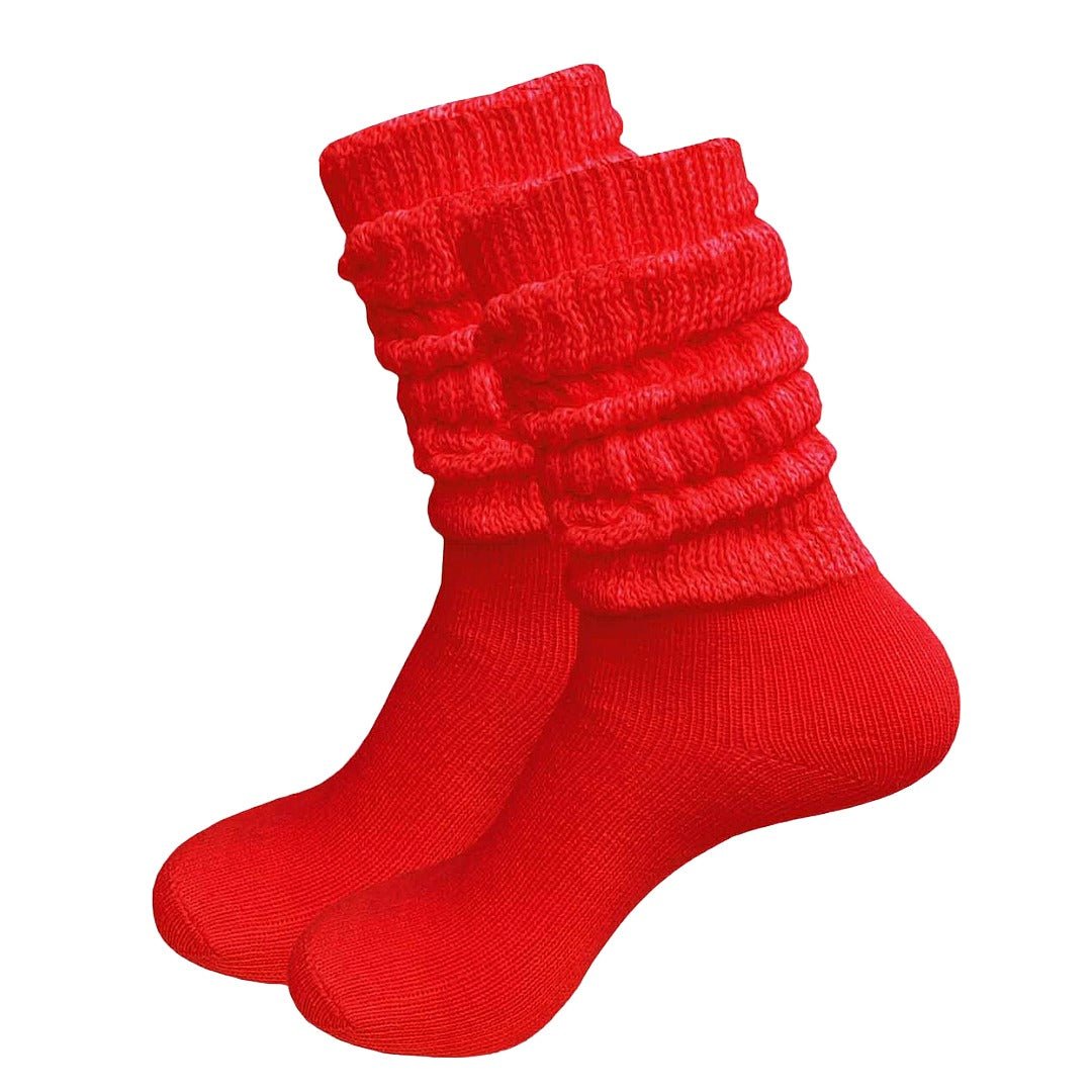 Red Slouch Socks (Adult Medium) - Heavyweight, HeavyRedSlouch