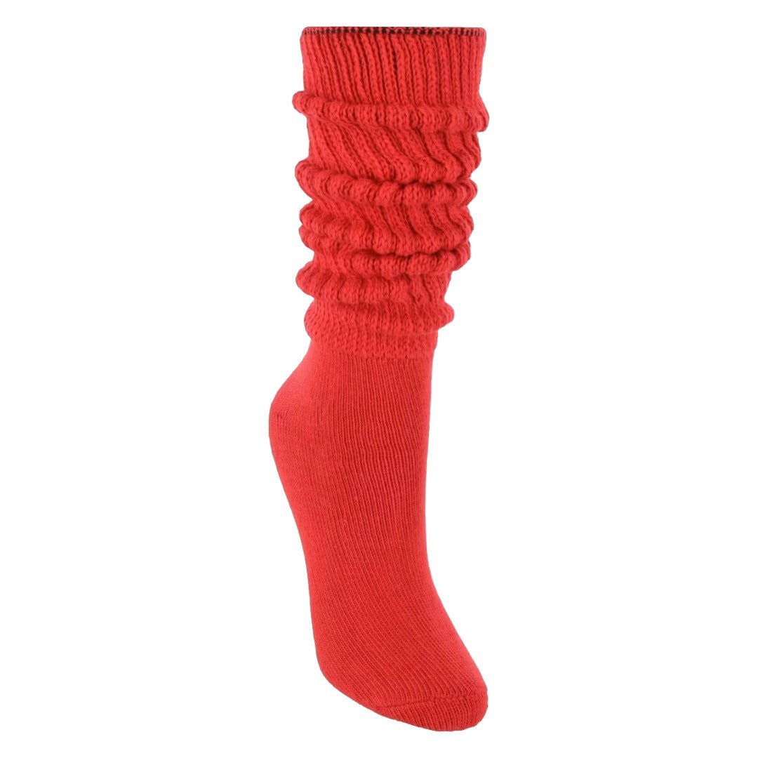 Red Slouch Socks (Adult Medium) - Heavyweight, HeavyRedSlouch