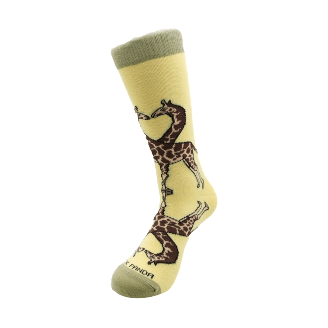 Reflective Kissing Giraffes Socks - So in Love (Adult Medium)