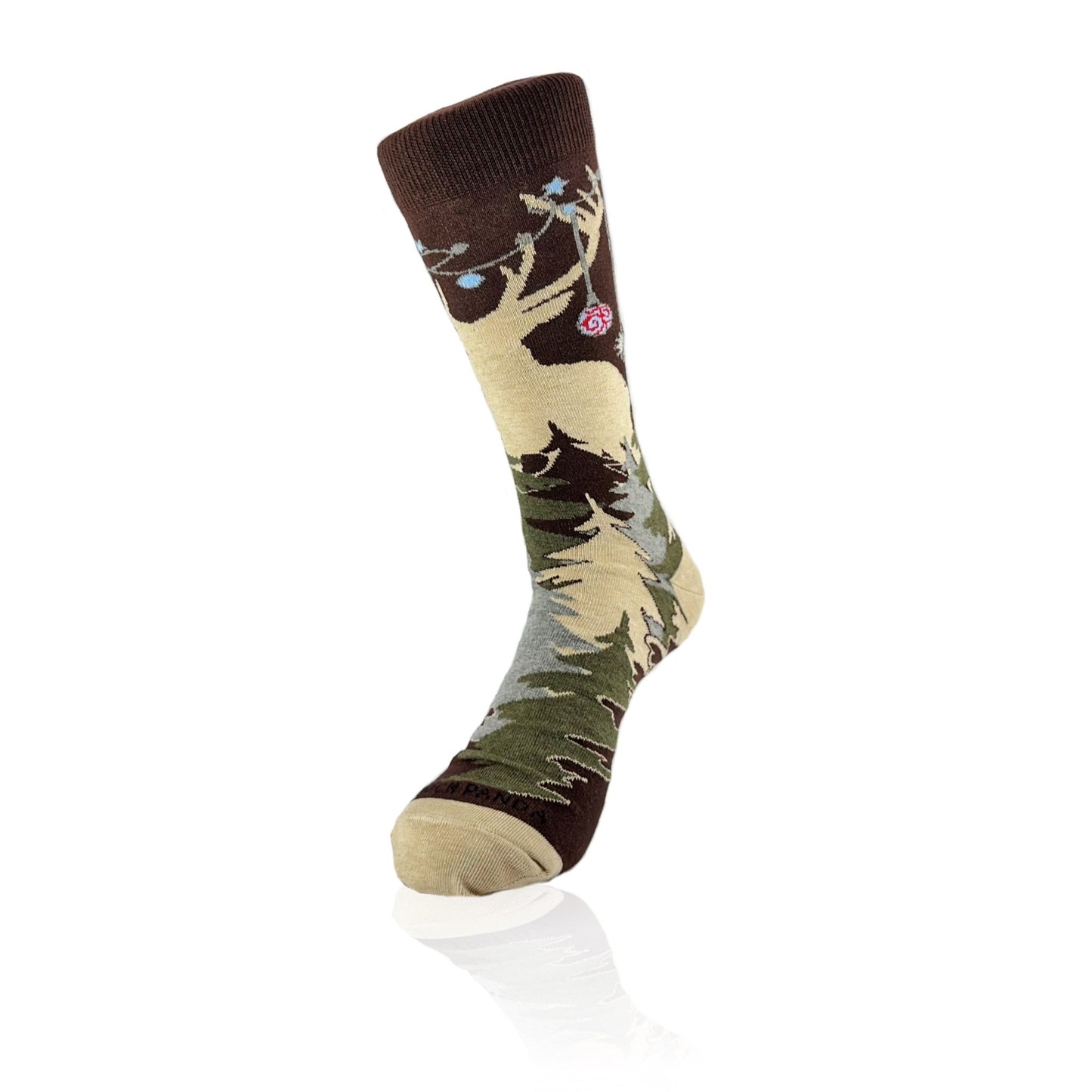 Reindeer in the Mountains Holiday Socks from the Sock Panda (Adult Large)