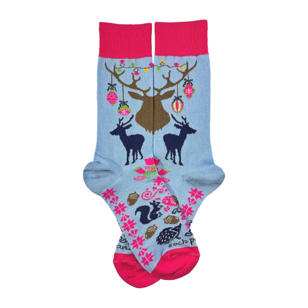 Reindeer Socks from the Sock Panda (Adult Medium), Reindeer Woman