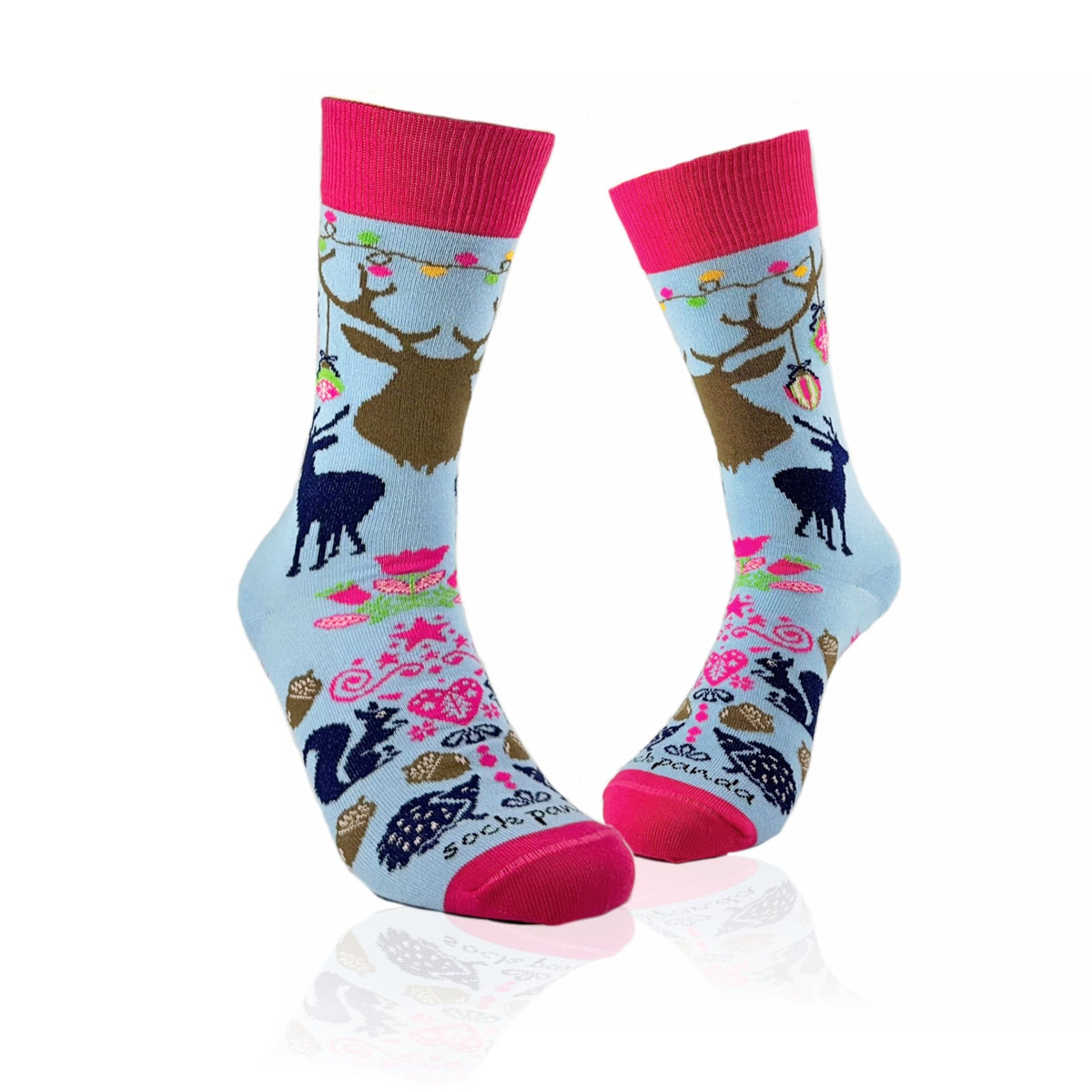 Reindeer Socks from the Sock Panda (Adult Medium), Reindeer Woman