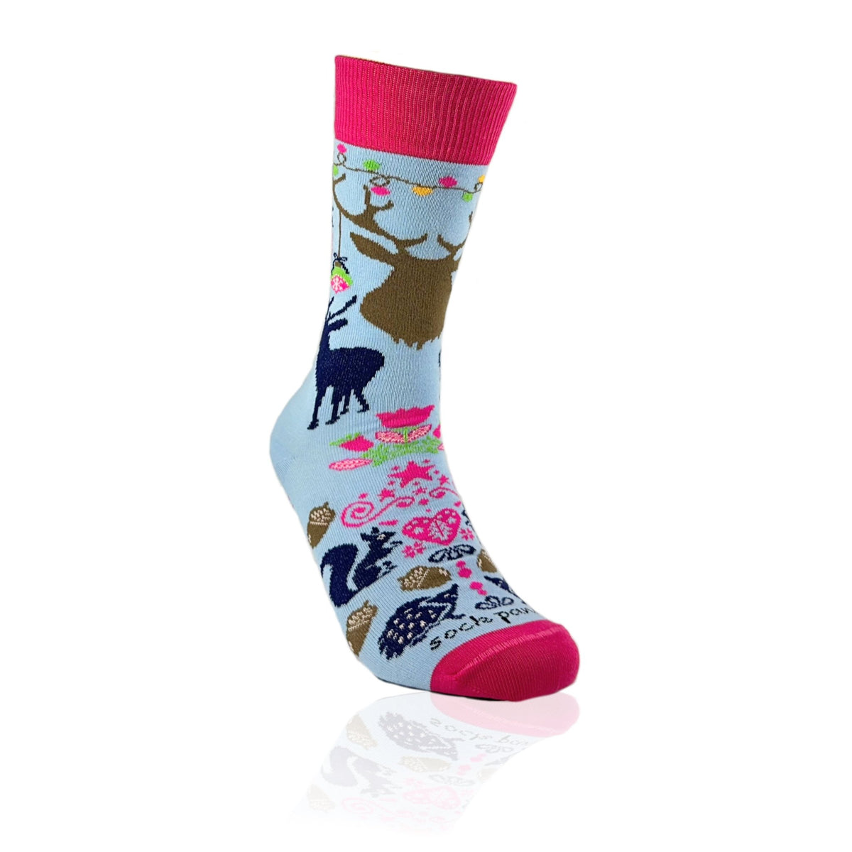 Reindeer Socks from the Sock Panda (Adult Medium), Reindeer Woman