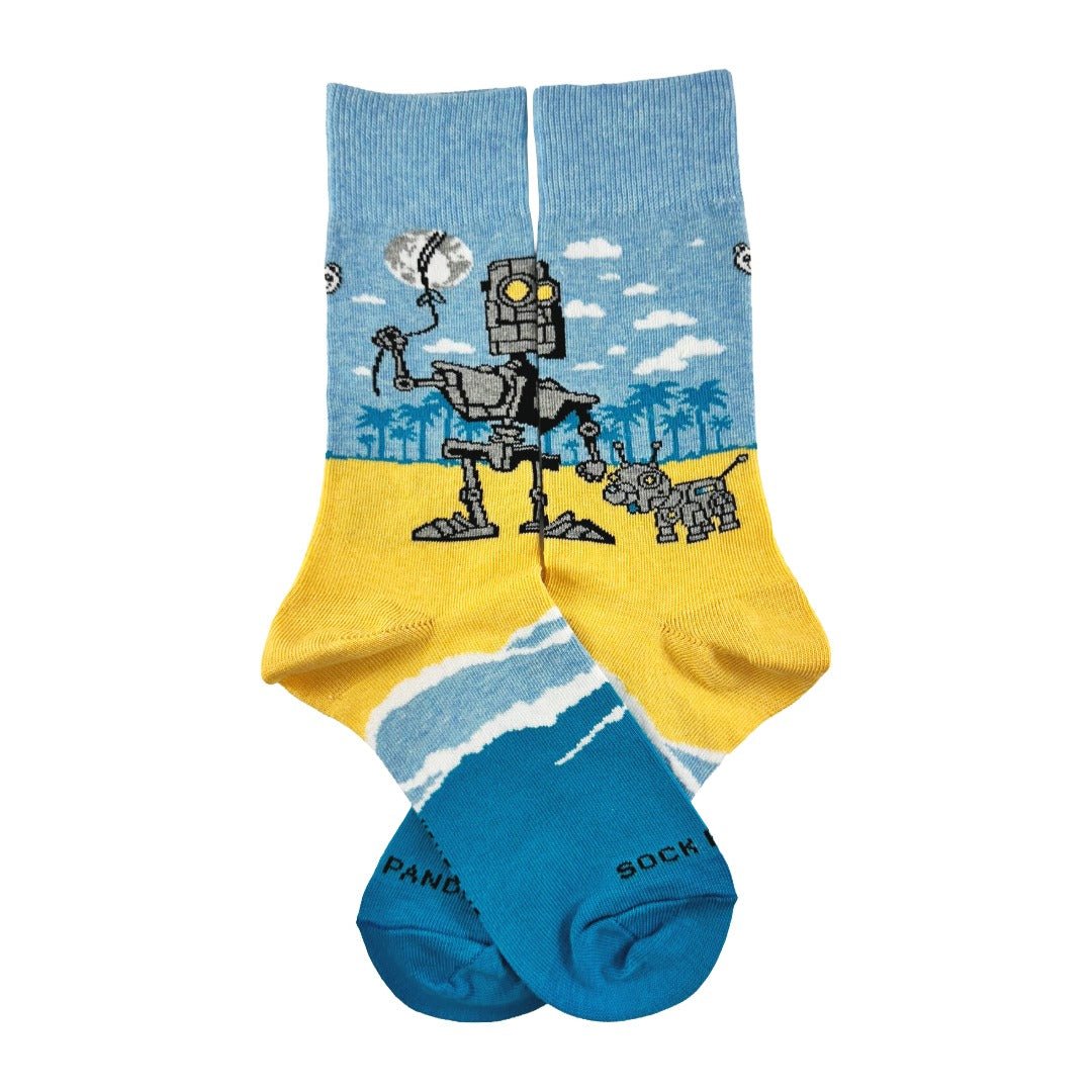 Robot Family Socks from the Sock Panda (Adult Small), RobotFamilyTween