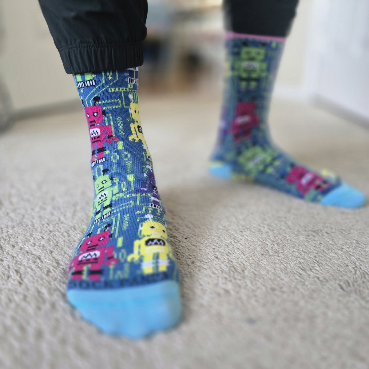 Robot Socks from the Sock Panda (Adult Small - Shoe Sizes 2-5), RobotTweenSm