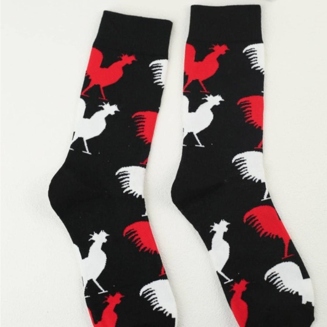 Rooster Pattern Socks from the Sock Panda (Adult Medium - Women's Shoe Sizes 5 - 10)