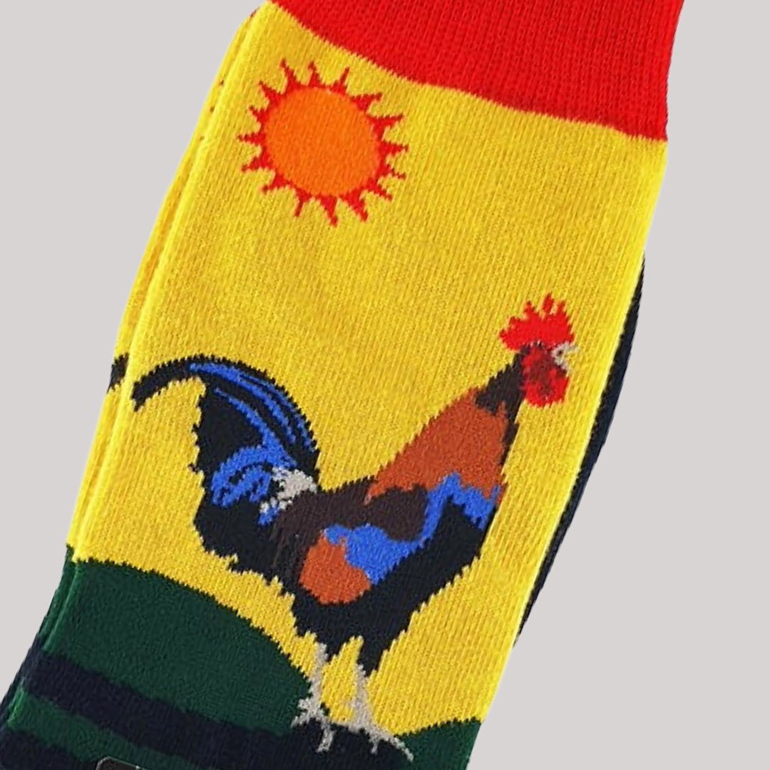 Rooster Socks from the Sock Panda (Adult Large), RoosterManLg