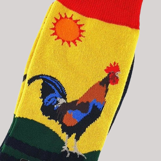 Rooster Socks from the Sock Panda (Adult Large)