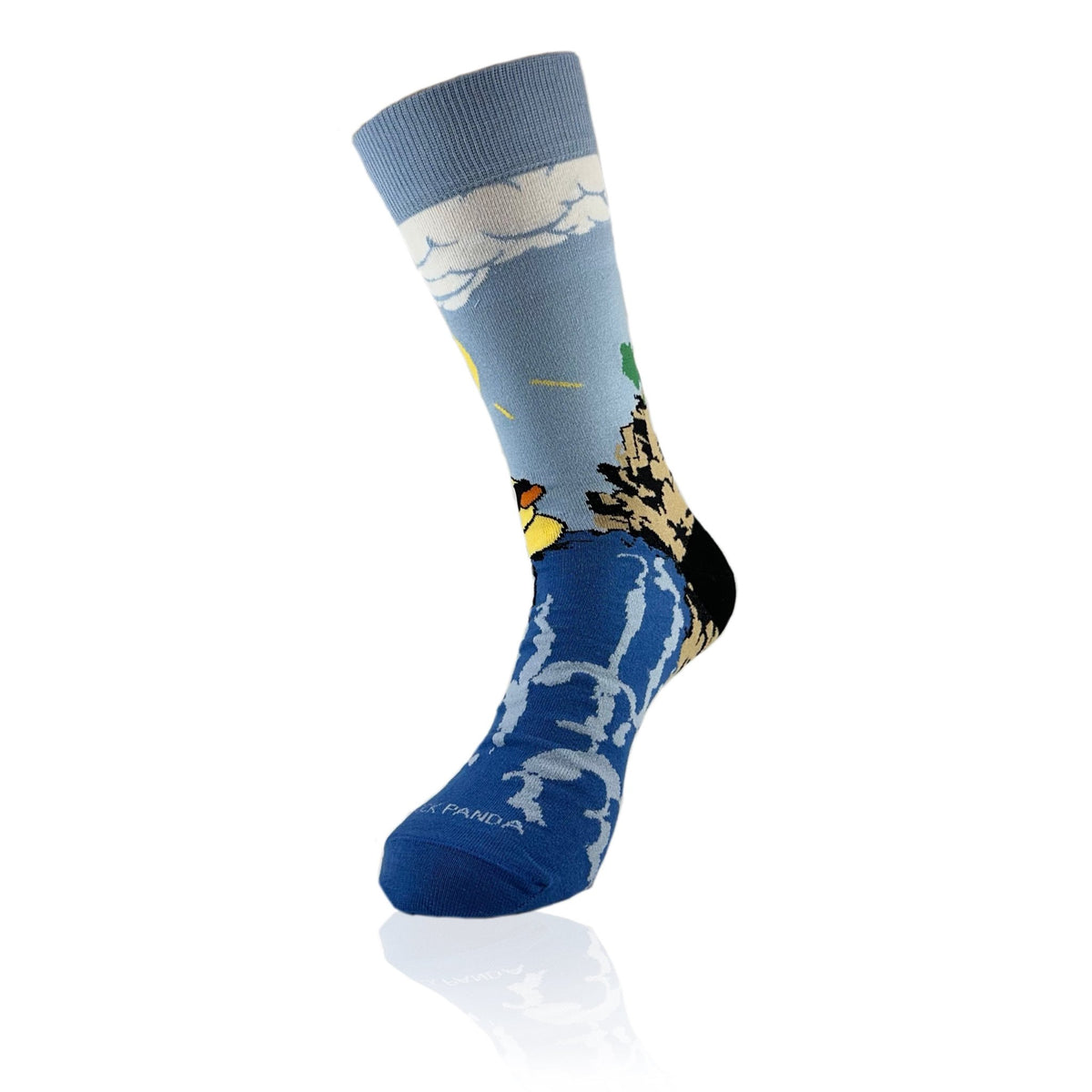 Rubber Duck Swimming Over a Waterfall Socks, WaterfallDuckLG