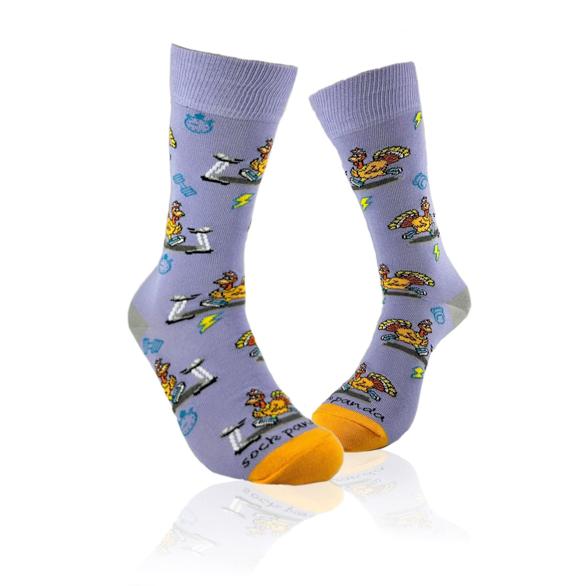 Running Turkey Socks from the Sock Panda (Adult Medium) - Turkey Trot, RunningTurkeyMd