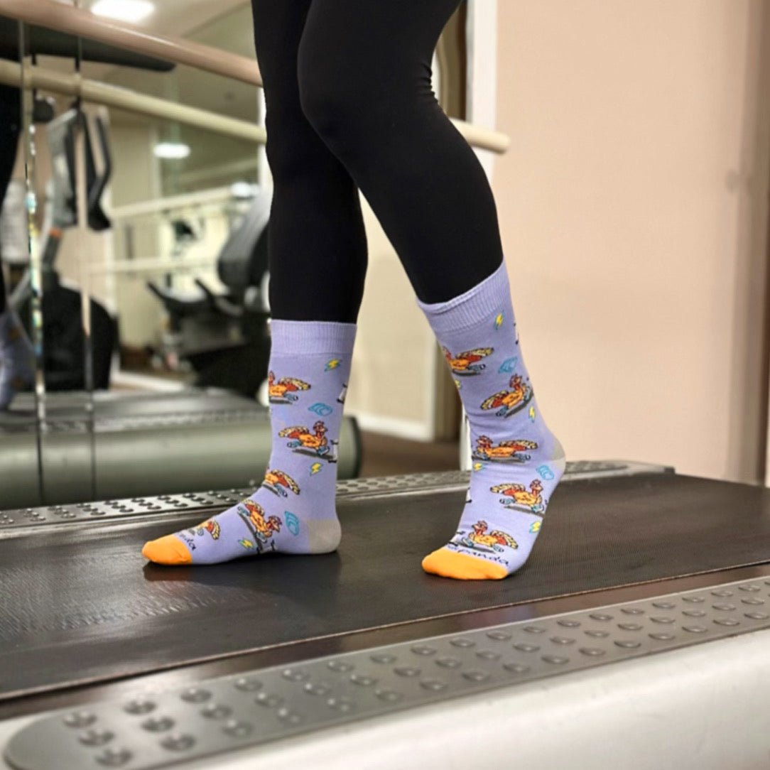 Running Turkey Socks from the Sock Panda (Adult Medium) - Turkey Trot, RunningTurkeyMd