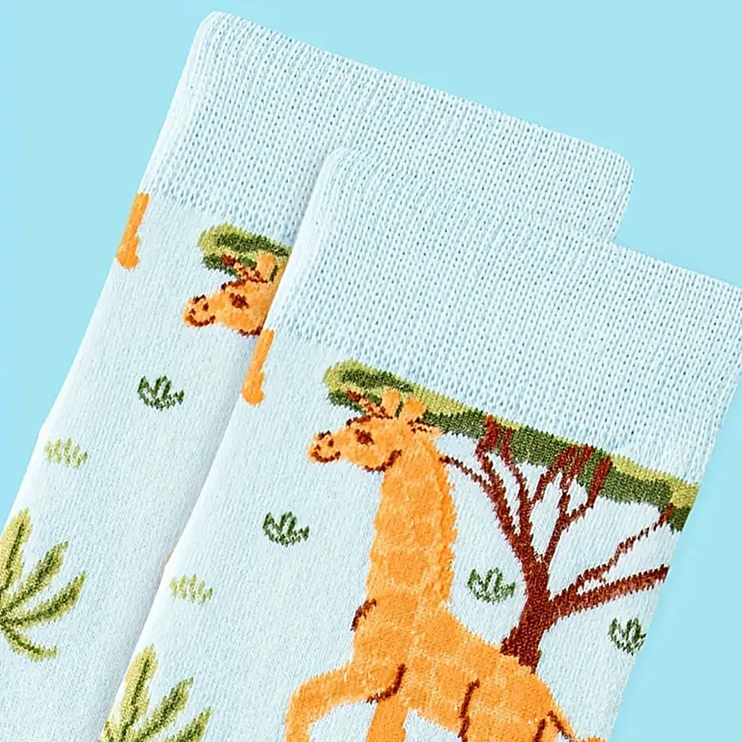 Safari Giraffe Socks from the Sock Panda (Adult Medium), SafariGiraffeMd