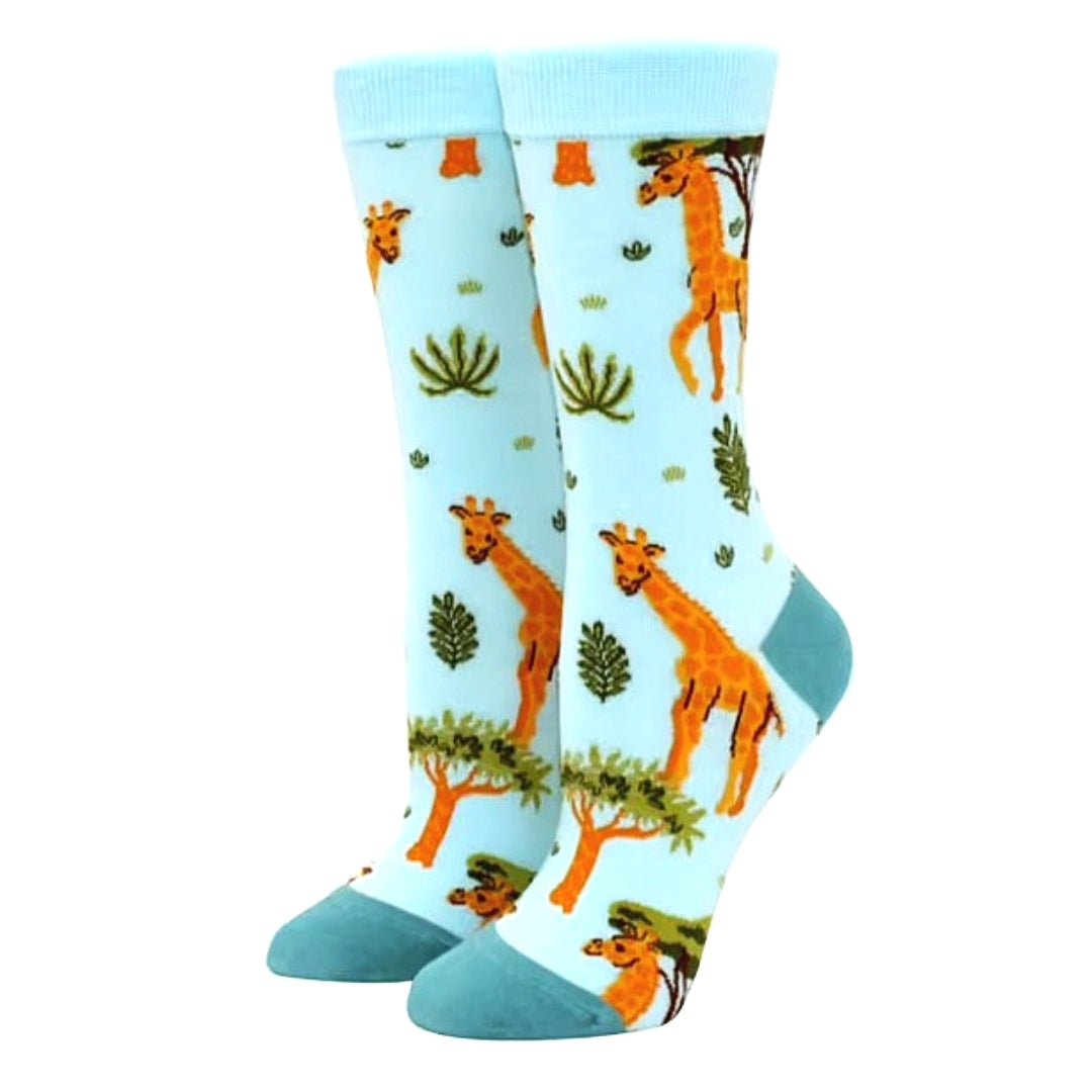 Safari Giraffe Socks from the Sock Panda (Adult Medium), SafariGiraffeMd