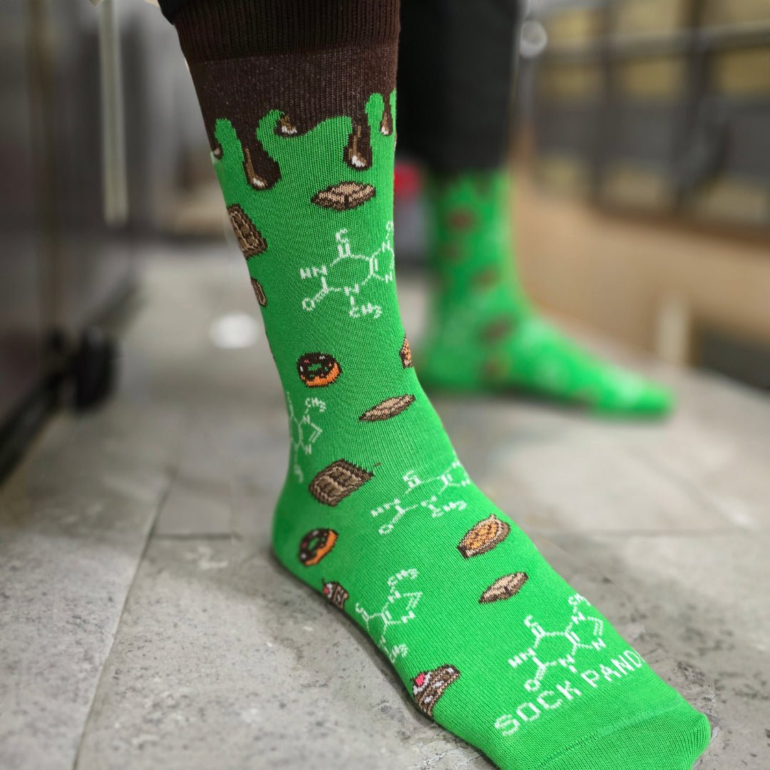 Science of Chocolate Socks from the Sock Panda (Adult Small - Shoe Sizes 2-5), ChocoChemSm