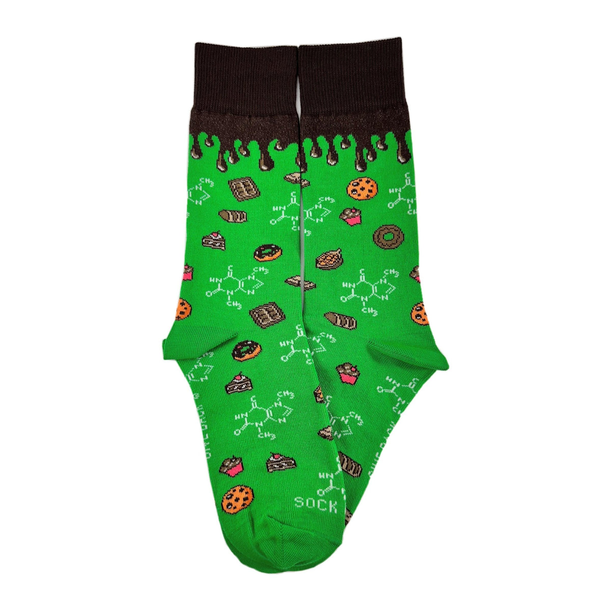 Science of Chocolate Socks from the Sock Panda (Adult Small - Shoe Sizes 2-5), ChocoChemSm