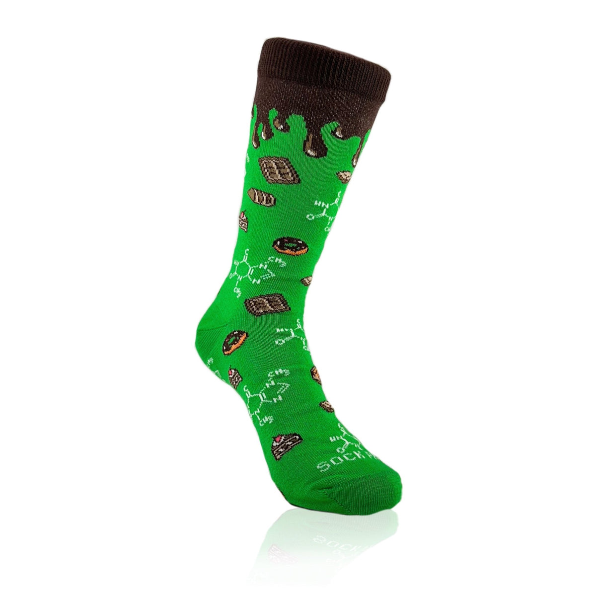 Science of Chocolate Socks from the Sock Panda (Adult Small - Shoe Sizes 2-5), ChocoChemSm