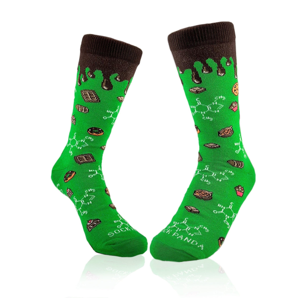 Science of Chocolate Socks from the Sock Panda (Adult Small - Shoe Sizes 2-5), ChocoChemSm