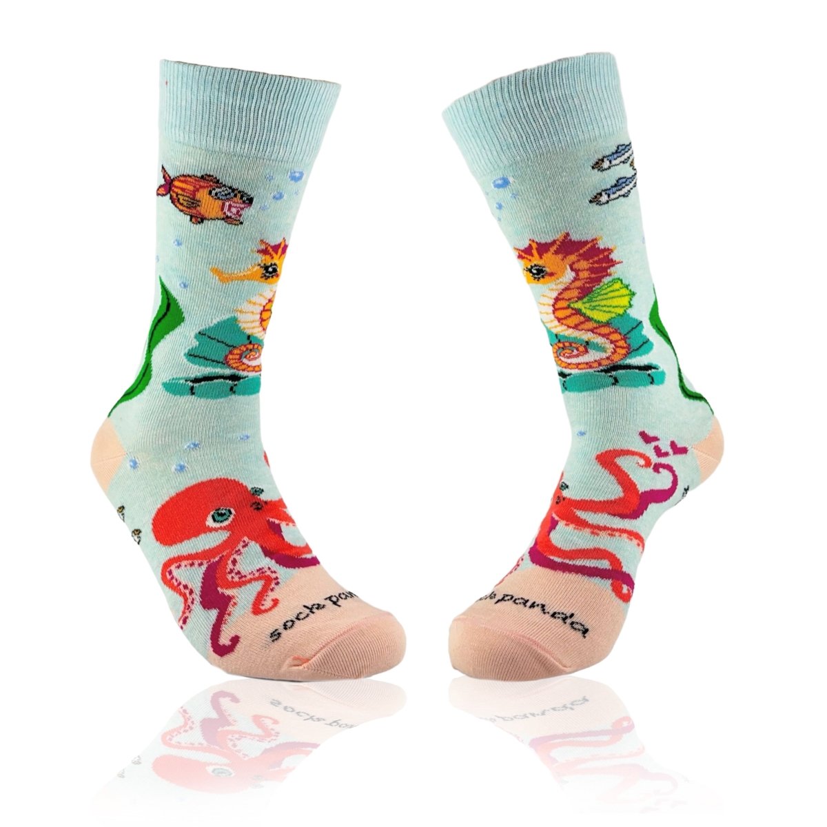 Seahorse Socks from the Sock Panda (Adult Medium), SeahorseladyMd