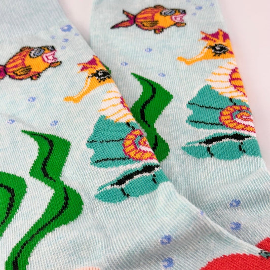 Seahorse Socks from the Sock Panda (Adult Medium) SeahorseladyMd