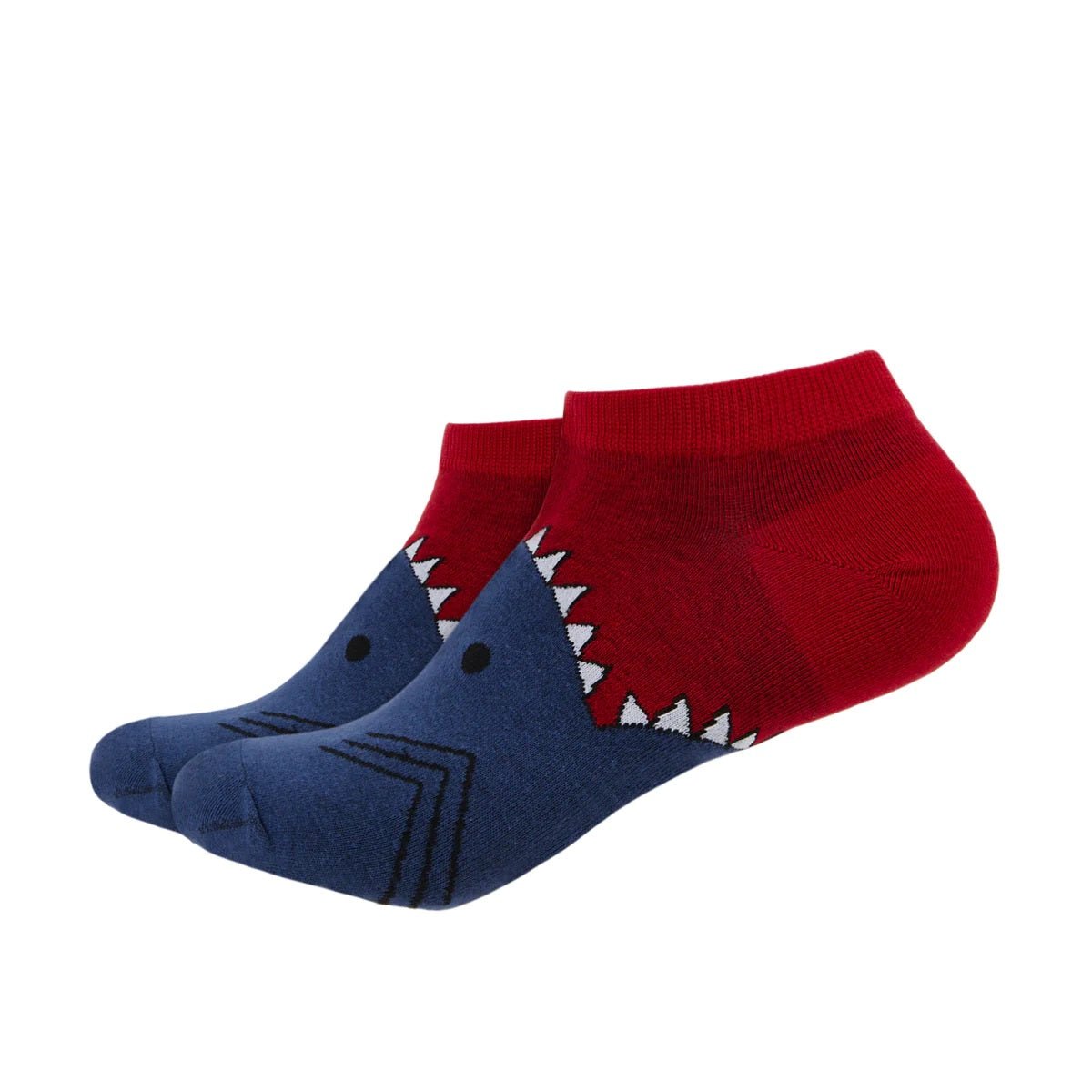 Shark Bite Ankle Socks (Adult Medium - Women's Shoe Sizes 5-10), SharkBiteAnkMd