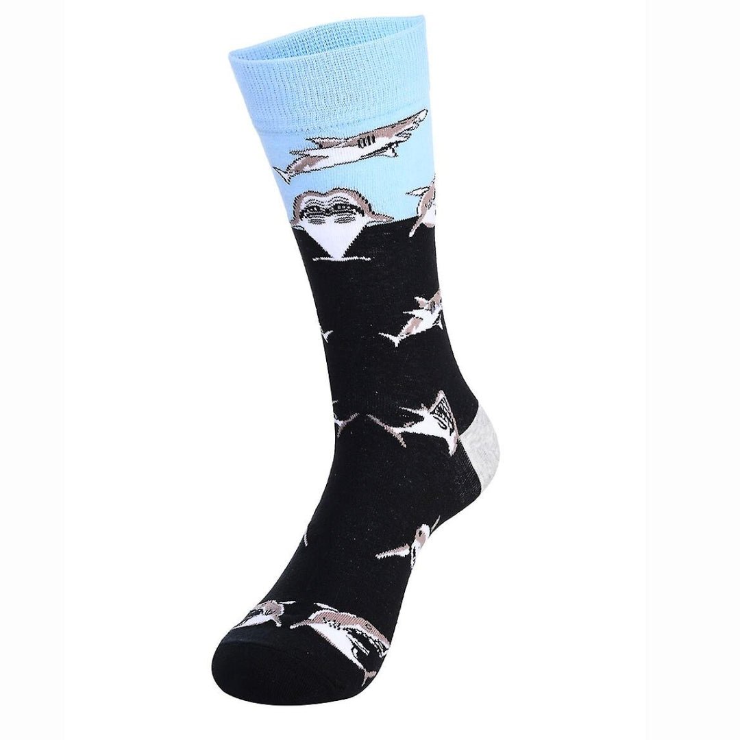 Sharks Swimming Socks from the Sock Panda (Adult Large - Men's Shoe Sizes 8 - 12)