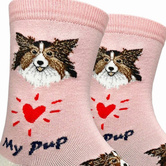 Sheltie Dog Socks (Adult Medium - Women's Shoe Sizes 5 - 10)