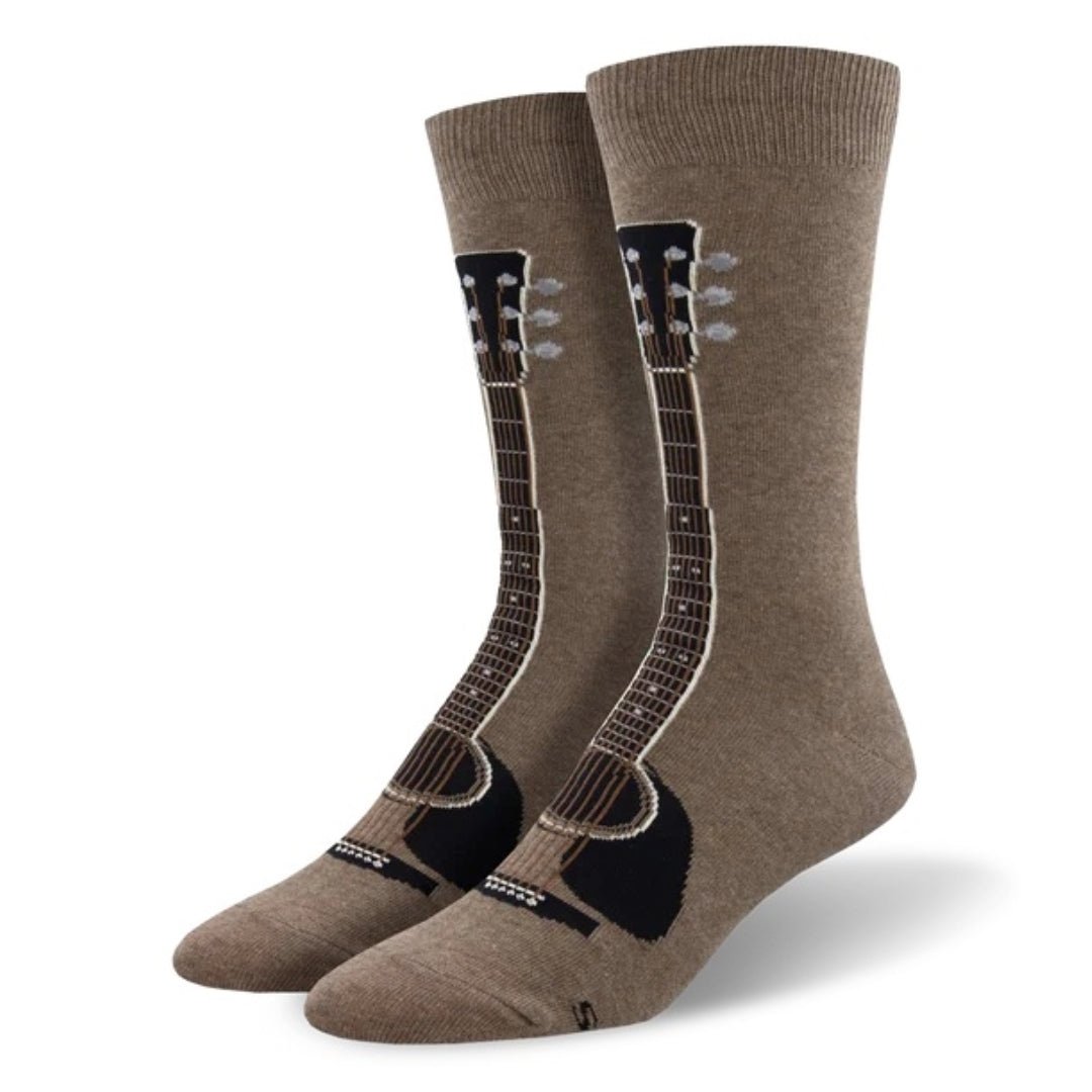 Six String Guitar Crew Socks from the Sock Panda (Adult Large), GuitarSmithLg