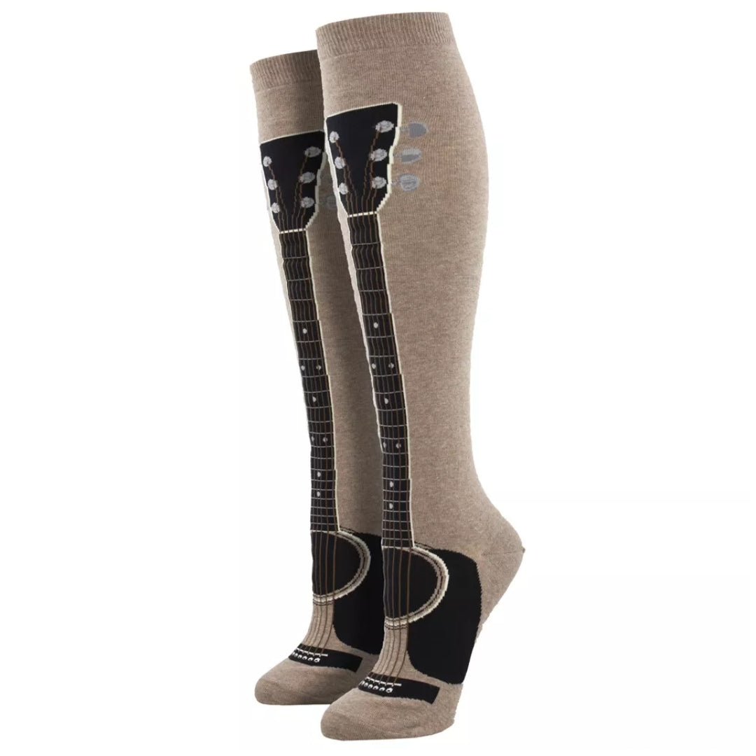 Six String Guitar Socks (Knee High), GuitarKneeMd
