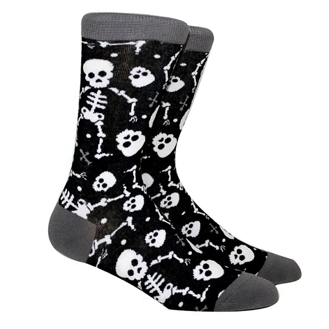 Skeleton Socks from the Sock Panda (Adult Medium - Women's Shoe Sizes 5-10), BlackSkeletonMd