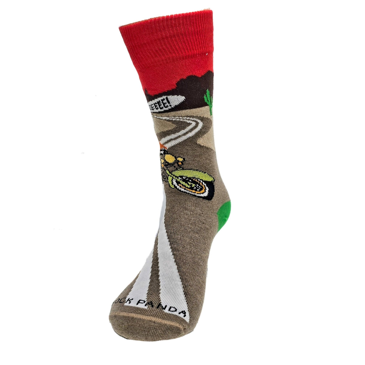 Slow Animals on a Motorcycle Socks from the Sock Panda (Adult Small - Shoe Sizes 2-5), SlowAnimalSm
