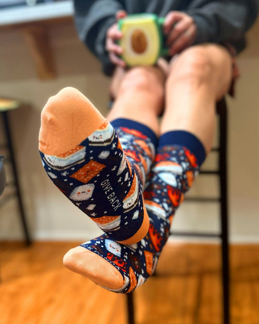 Smores Socks from the Sock Panda (Adult Small - Shoe Sizes 2 - 5)