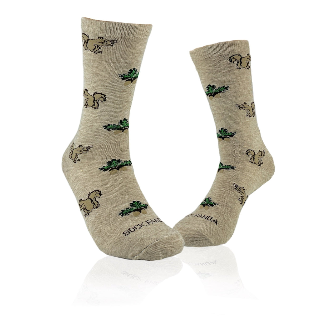 Squirrel with Nut Socks from the Sock Panda (Adult Medium), SquirrelNutMd
