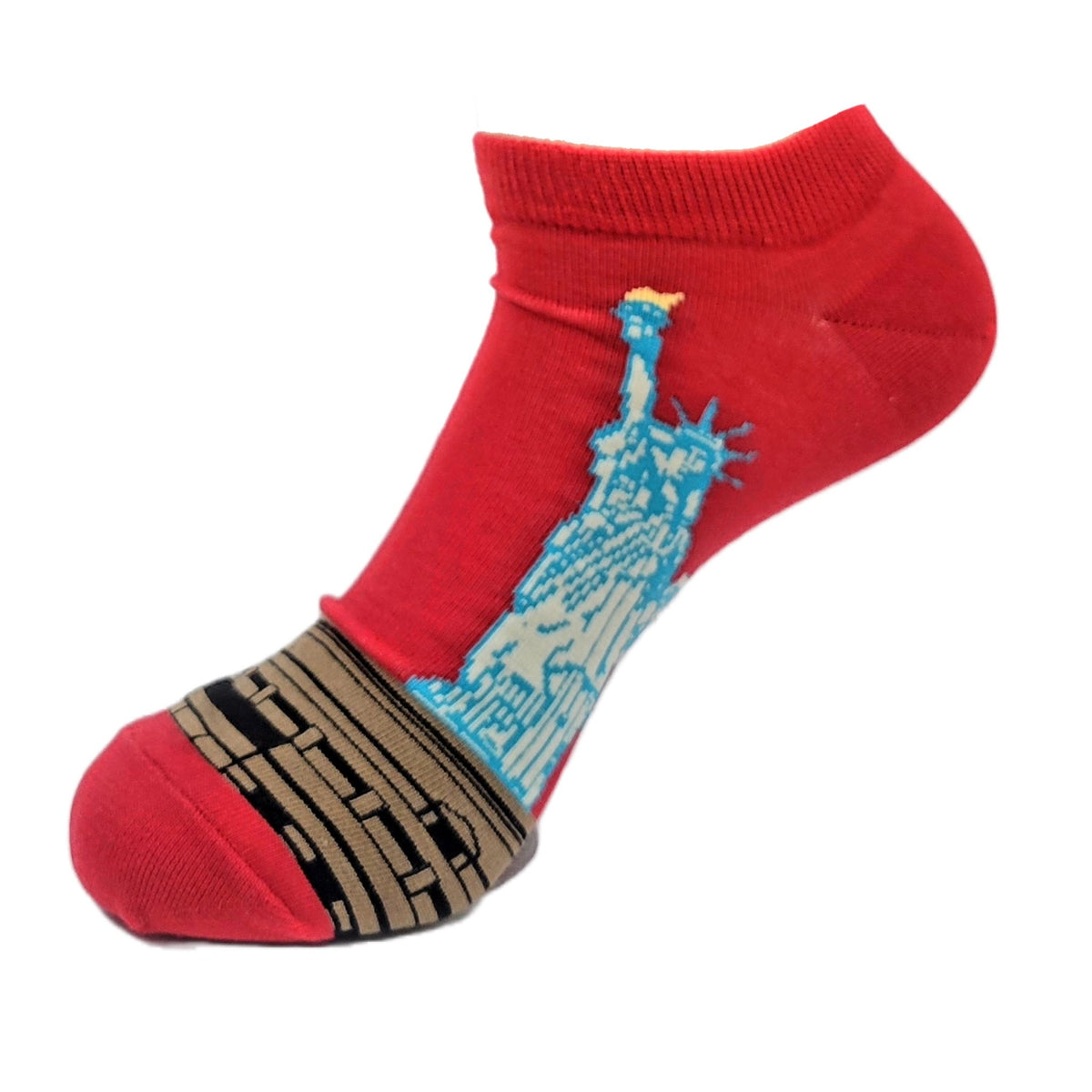 Statue of Liberty Ankle Socks (Adult Large, Men's Shoe Sizes 8-12), LibertyAnkMd