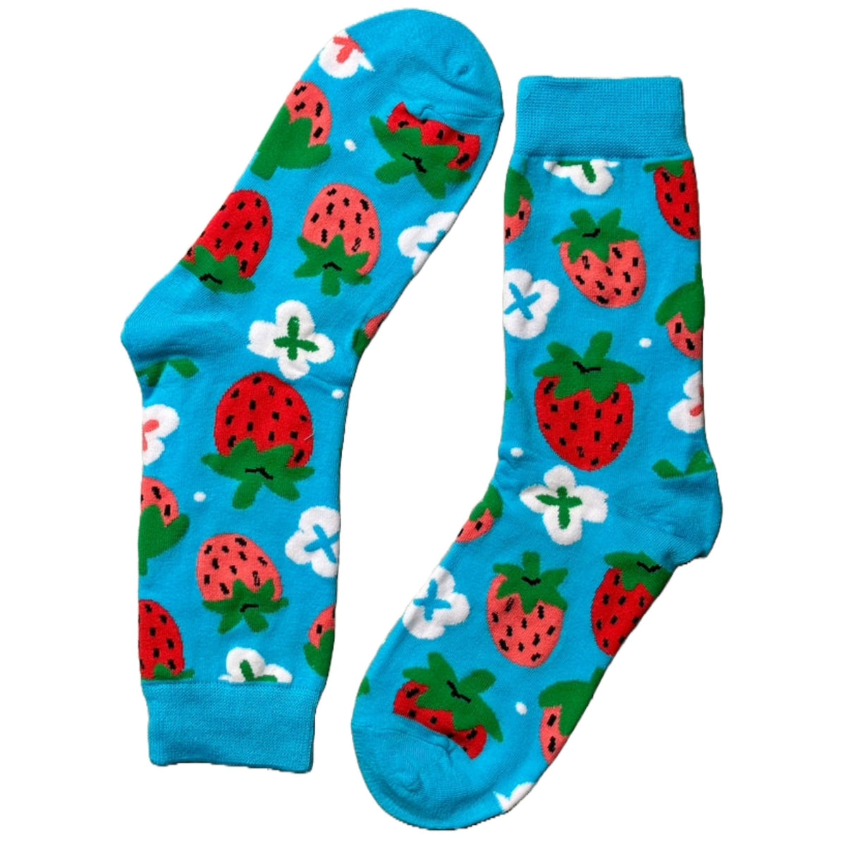 Strawberry Socks from the Sock Panda (Adult Medium - Women's Shoe Sizes 5-10), StrawberryMd