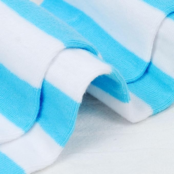 Striped Patterned Socks (Thigh High), BLuWThighMd