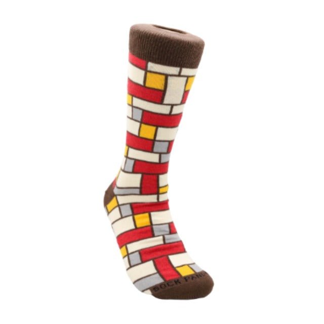 Stylish Rectangle Patterned Office Socks from the Sock Panda, Rectangle Men