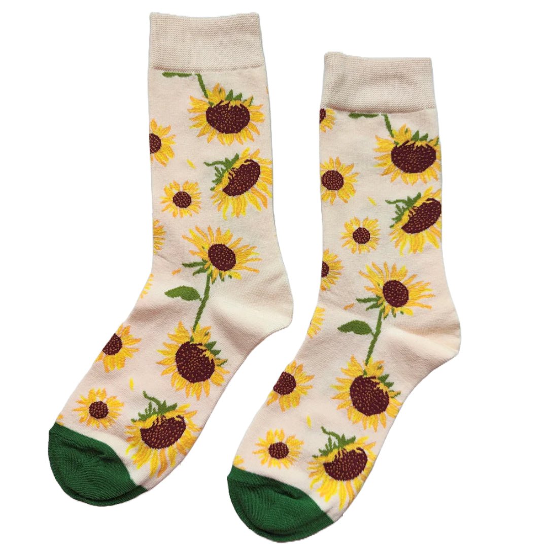 Sunflower Socks from the Sock Panda (Adult Medium - Women's Shoe Sizes 5 - 10)