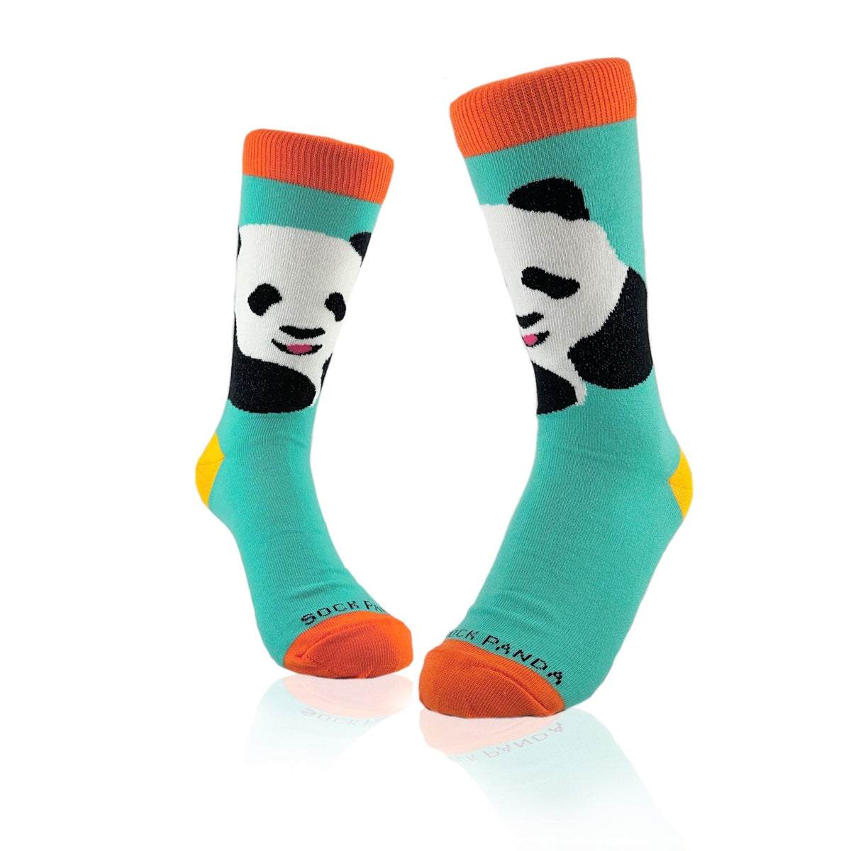 The Great Panda Socks from the Sock Panda (Adult Small) - Teal, Teal Panda-Sm