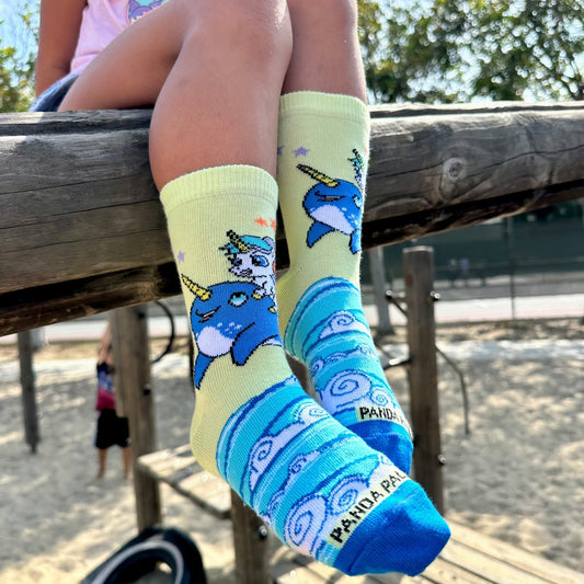 Unicorn Riding a Narwhal Socks from the Sock Panda (Ages 3 - 7)