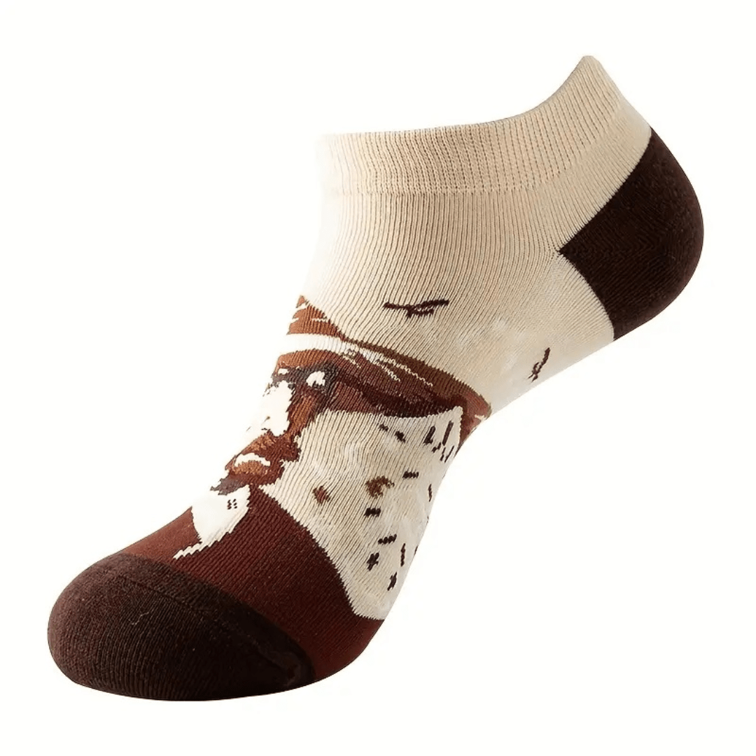 Van Gogh Famous Art Ankle Socks, VanGoghPrtAnkMd