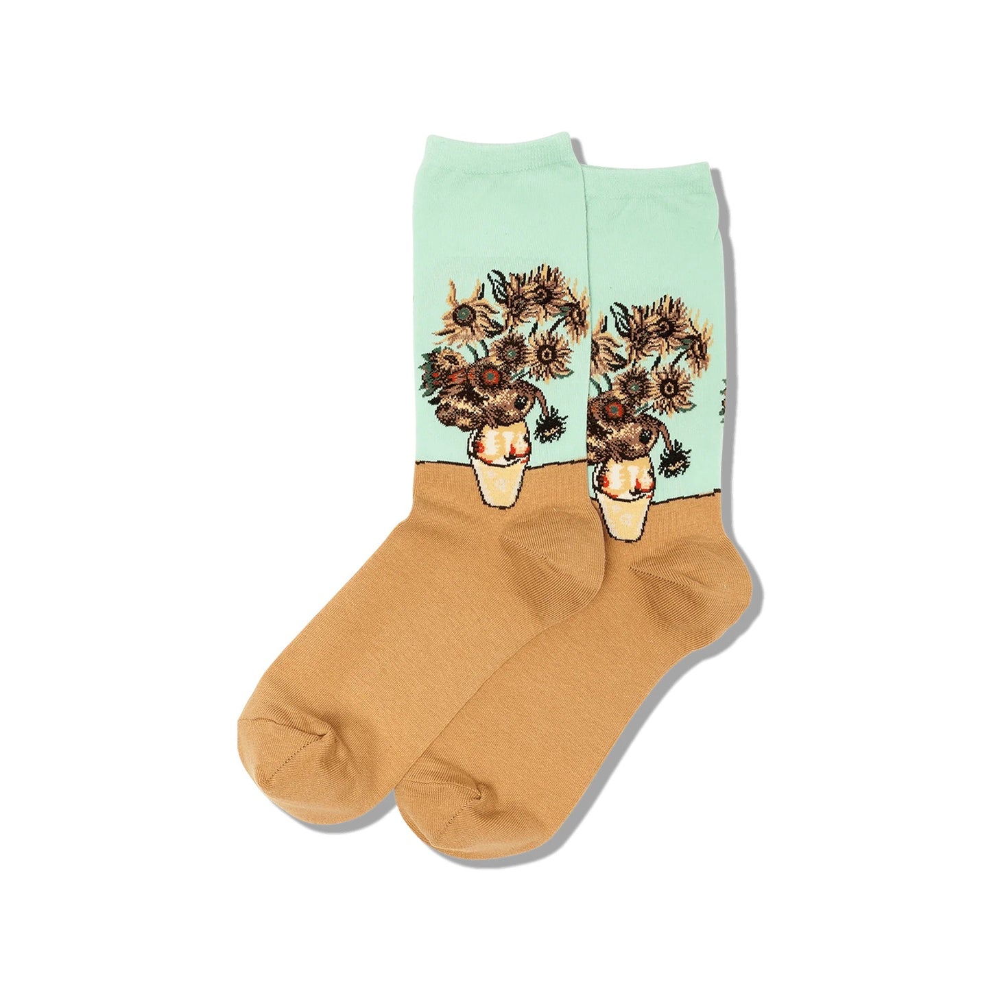 Van Gogh's Sunflowers Crew Socks from the Sock Panda (Adult Medium - Women's Shoe Sizes 5 - 10)