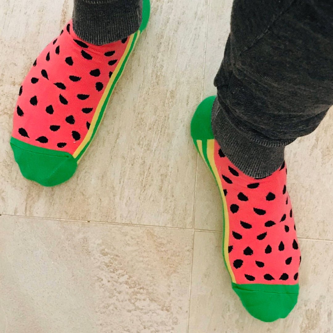 Watermelon Ankle Socks from the Sock Panda, WaterAnkLg