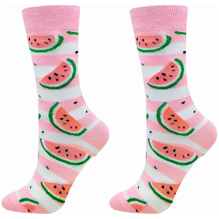 Watermelon Patterned Socks from the Sock Panda (Adult Medium - Women's Shoe Sizes 5-10), WaterMelonPattMd