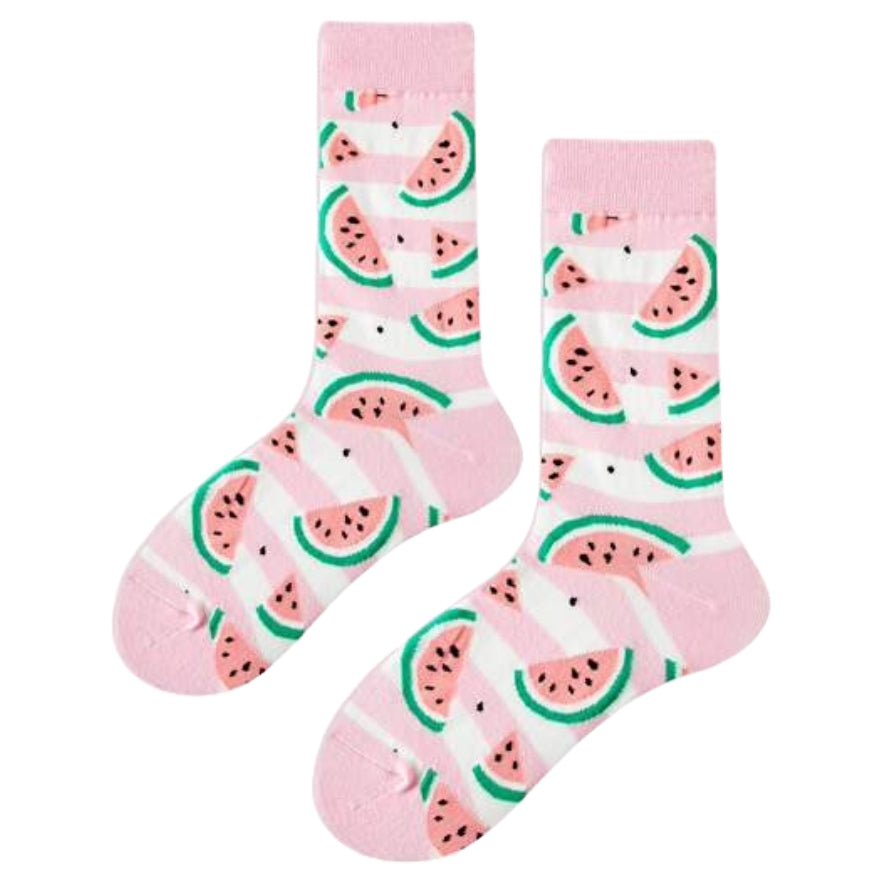 Watermelon Patterned Socks from the Sock Panda (Adult Medium - Women's Shoe Sizes 5-10), WaterMelonPattMd