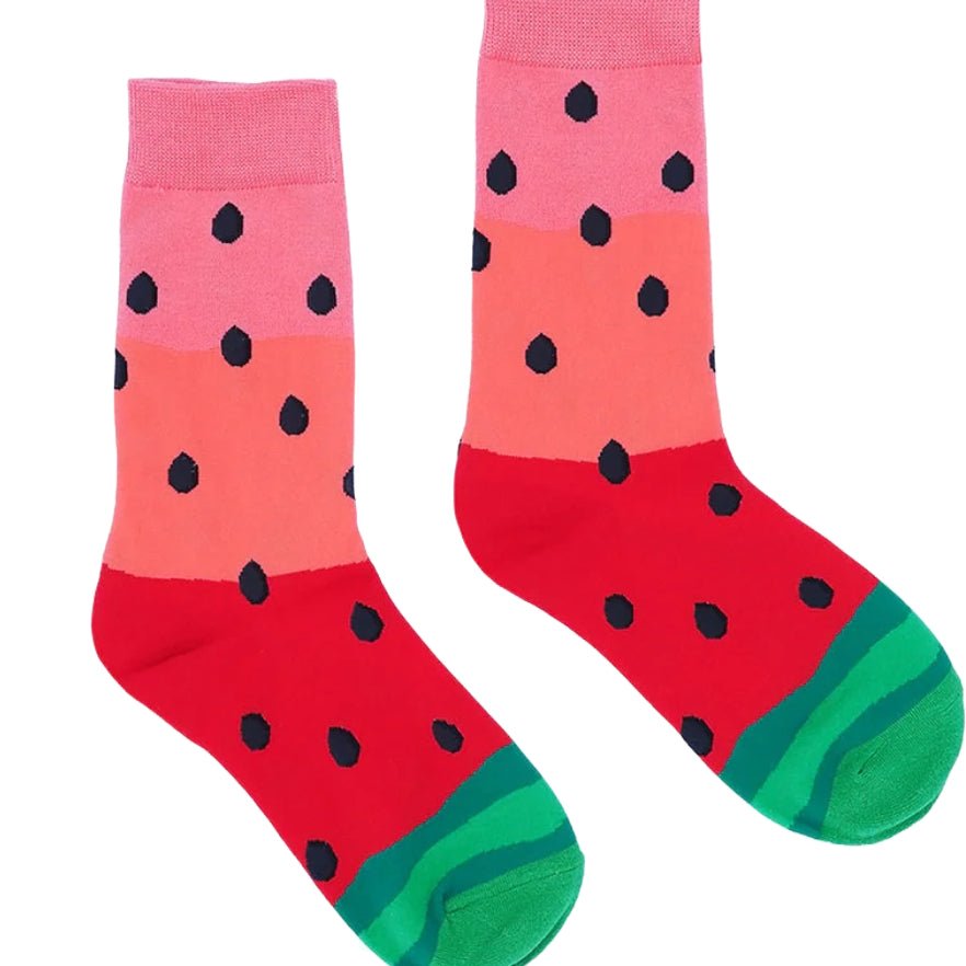 Watermelon Socks from the Sock Panda (Adult Medium - Women's Shoe Sizes 5-10), WatermelonFullMd