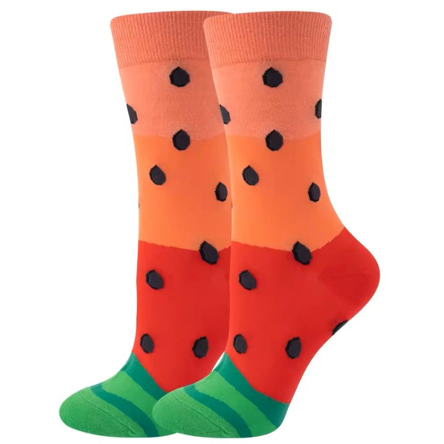 Watermelon Socks from the Sock Panda (Adult Medium - Women's Shoe Sizes 5-10), WatermelonFullMd