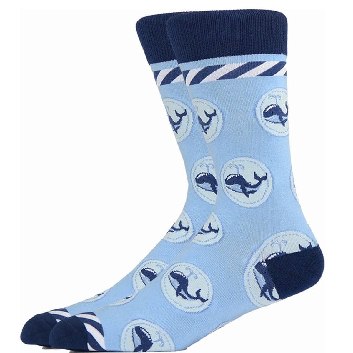 Whale Pattern Socks from the Sock Panda (Adult Large), WhalePatternLg