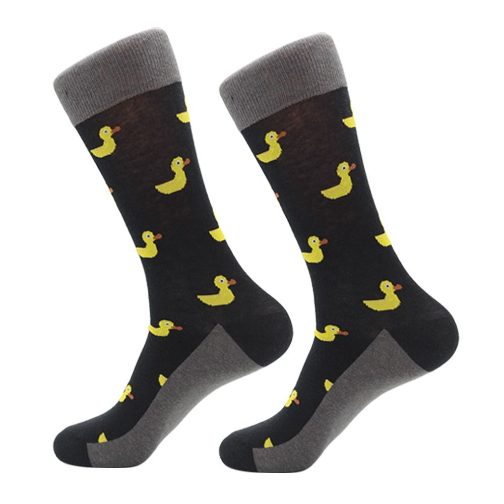 Yellow Duck Pattern Socks from the Sock Panda (Adult Large - Men's Shoe Sizes 8-12), BlDuckLg