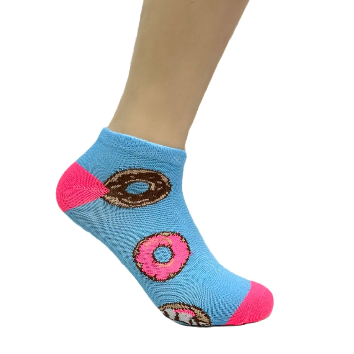 Yummy Donut Ankle Socks (Adult Medium - Women's Shoe Sizes 5-10), Donut Ankle Blue